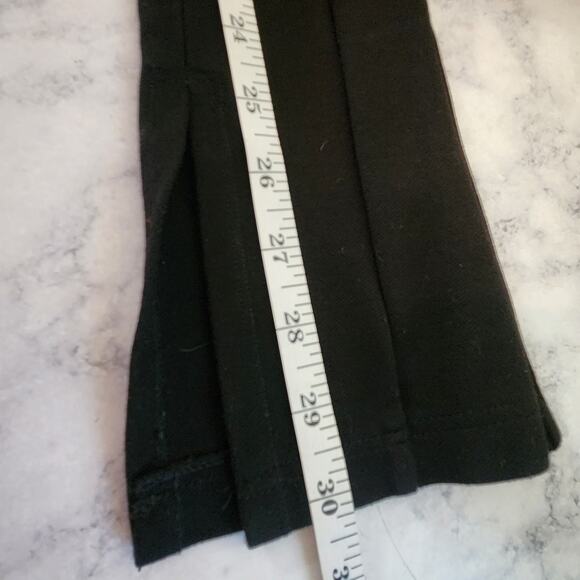 Anine Bing Kylie Slim Leg Ankle Slit Pants 32/XS Black High Rise Stretch Luxe - Picture 12 of 13